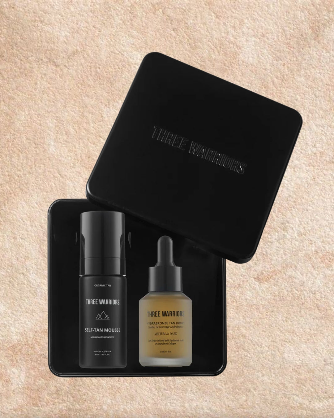 Three Warriors Bronzed Glow Mini Travel Pack