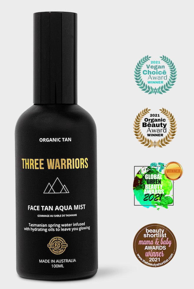 Three Warriors Face Tan Water